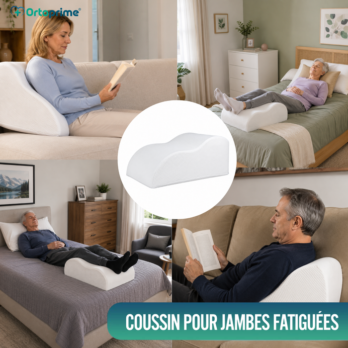 Coussin Repose-jambes en Mousse à Mémoire de Forme | Oreiller Vasculaire