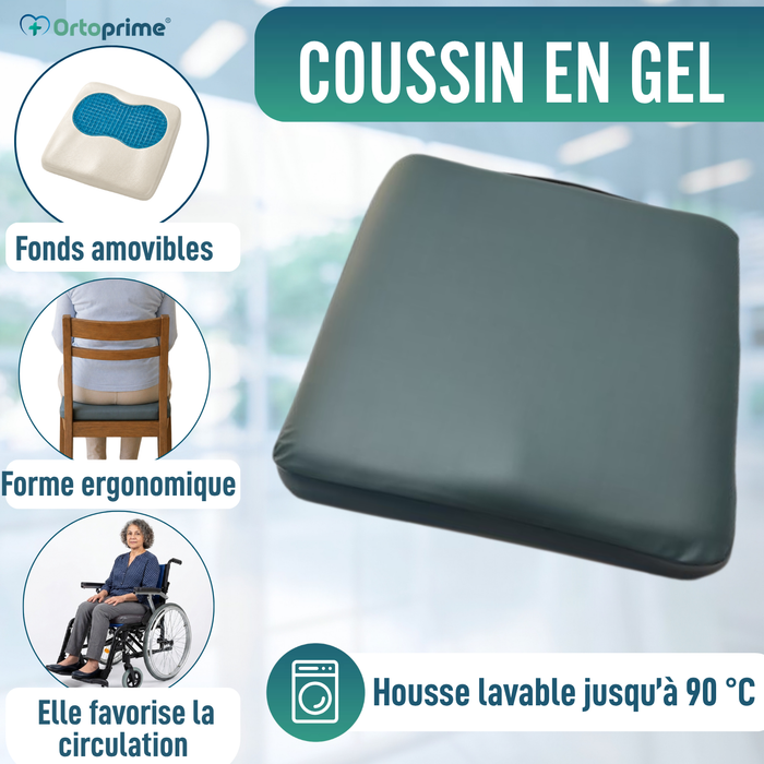 Coussin Anti-Escarres Visco-Gel pour Fauteuil Roulant 85 kg/m3