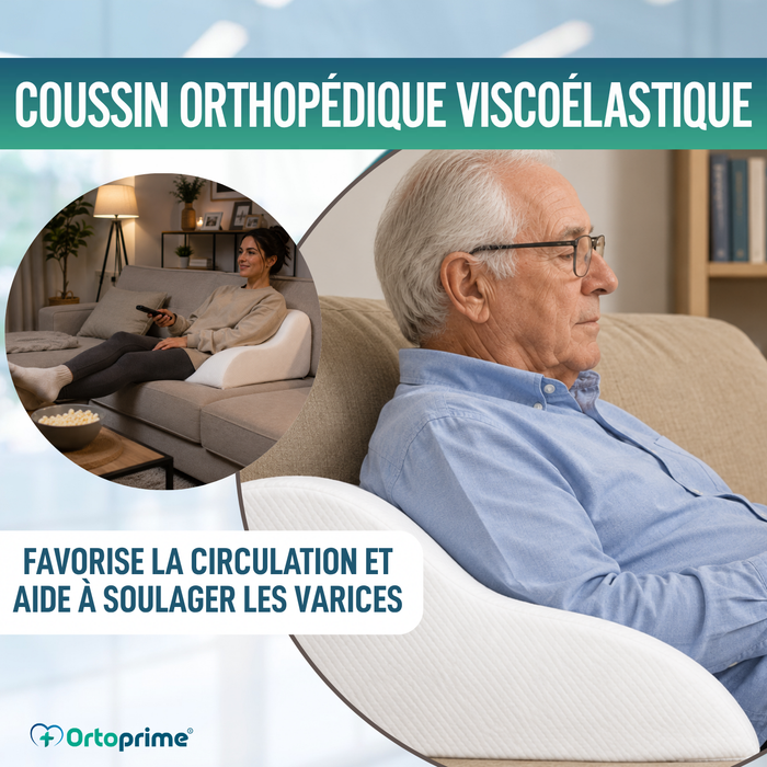 Coussin Repose-jambes en Mousse à Mémoire de Forme | Oreiller Vasculaire