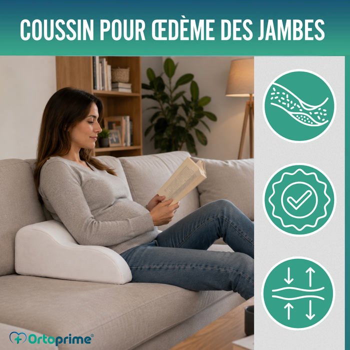 Coussin Repose-jambes en Mousse à Mémoire de Forme | Oreiller Vasculaire
