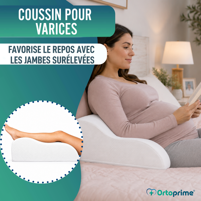 Coussin Repose-jambes en Mousse à Mémoire de Forme | Oreiller Vasculaire