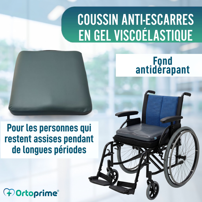Coussin Anti-Escarres Visco-Gel Carré 85 kg/m3 | Imperméable