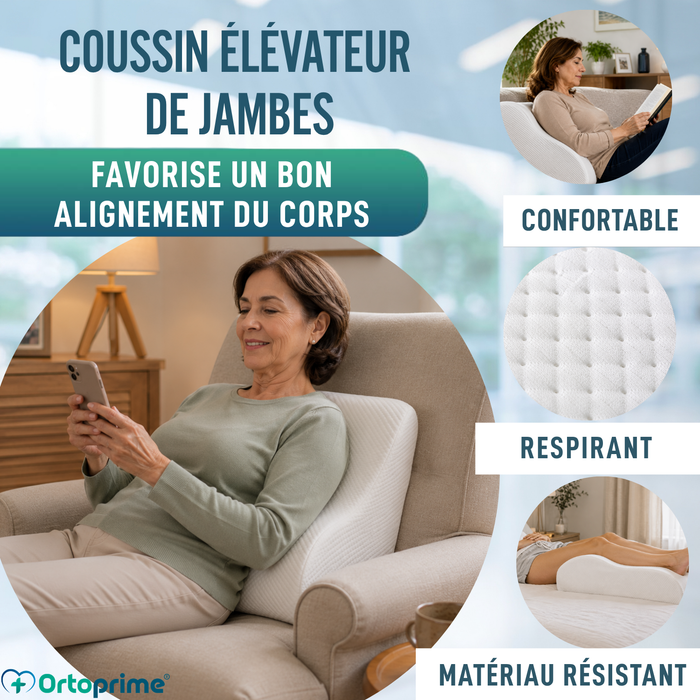Coussin Repose-jambes en Mousse à Mémoire de Forme | Oreiller Vasculaire