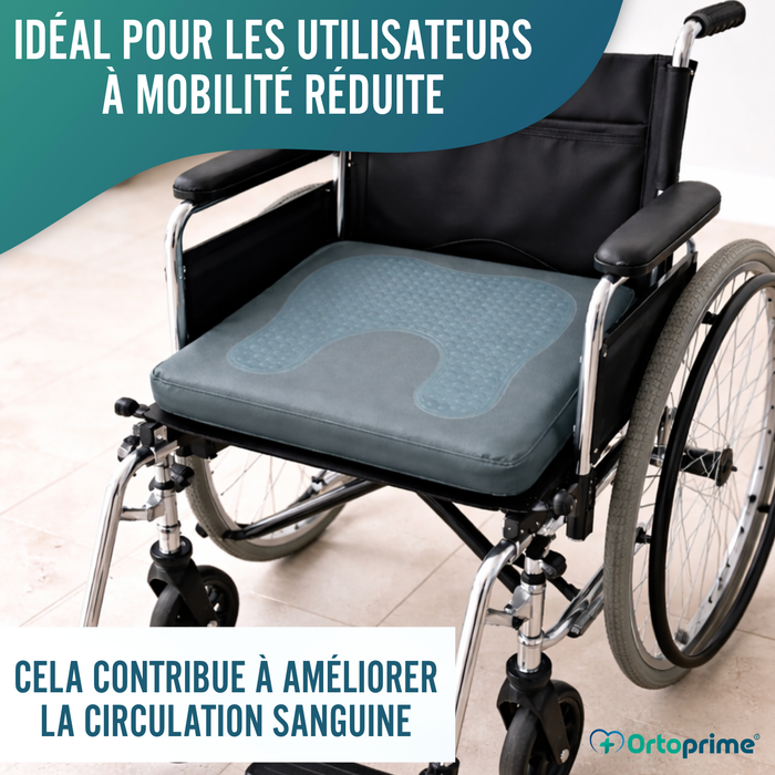 Coussin Anti-escarres Visco Gel Fer à Cheval 85 kg/m3