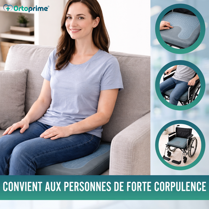 Coussin Anti-escarres Visco Gel Fer à Cheval 85 kg/m3