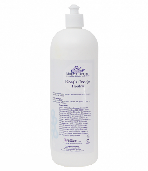 Crème de Massage Neutre Kinefis 1L + Huile de Massage Neutre 500 ml