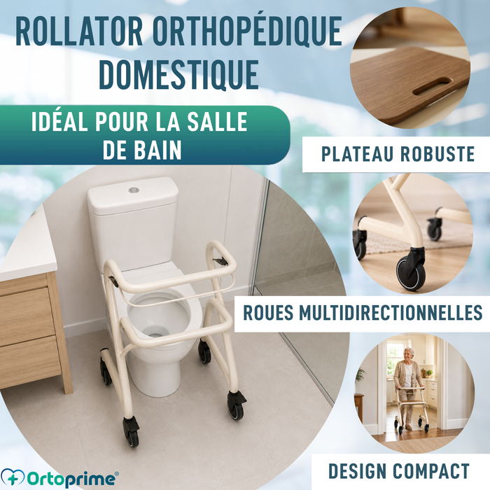 Rollator avec Siège et Frein Central | Usage Intérieur