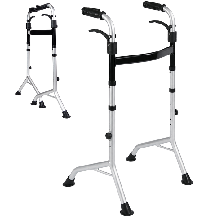 Déambulateur sans Roues avec Poignées Pliables | Hauteur Réglable