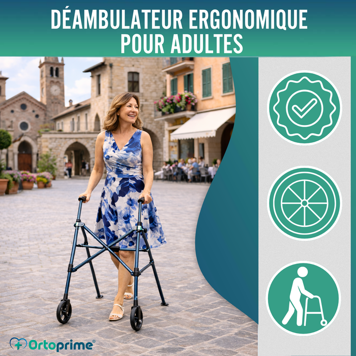 Déambulateur Aluminium Pliant Type Parapluie | Réglable