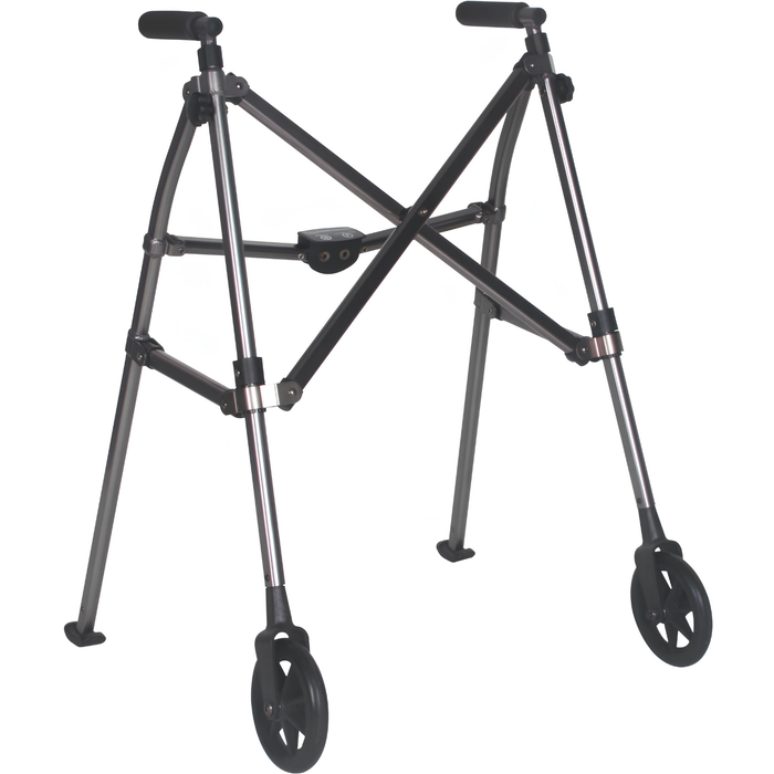 Déambulateur Pliable 2 Roues Ultraléger Réglable en Hauteur