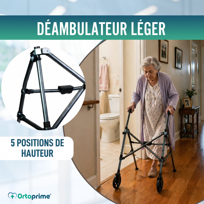Déambulateur Aluminium Pliant Type Parapluie | Réglable