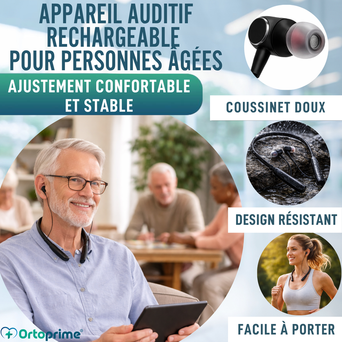Amplificateur Auditif Rechargeable Anti-Bruit