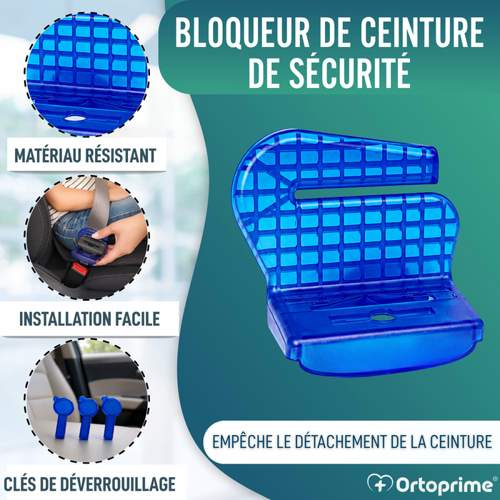 Blocage Ceinture de Sécurité avec Clés de Déverrouillage