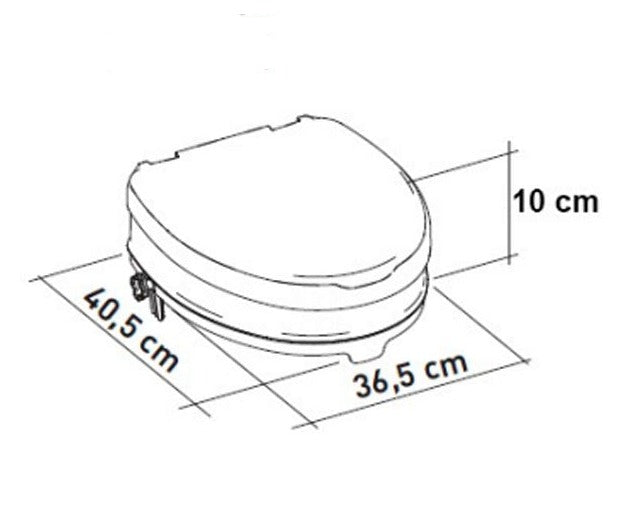 Rehausseur de WC Souple de 10 cm avec Couvercle pour Adultes