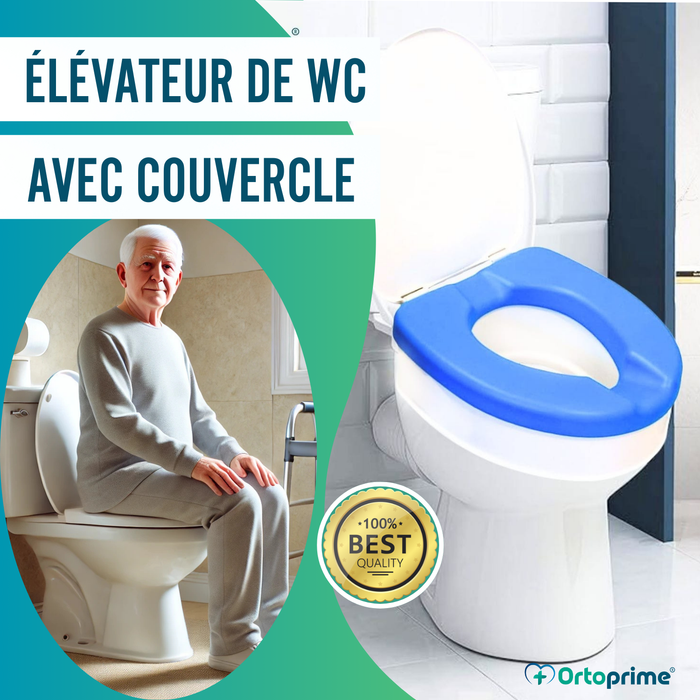Élévateur WC Adulte 10cm Rembourré | Rehausseur WC Universel