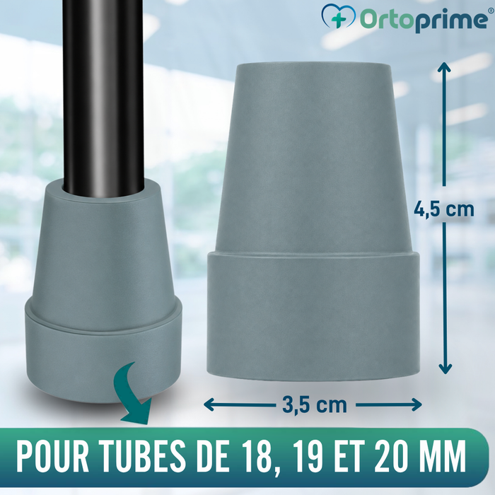 Embout Antidérapant pour Canne et Béquille | 2 unités