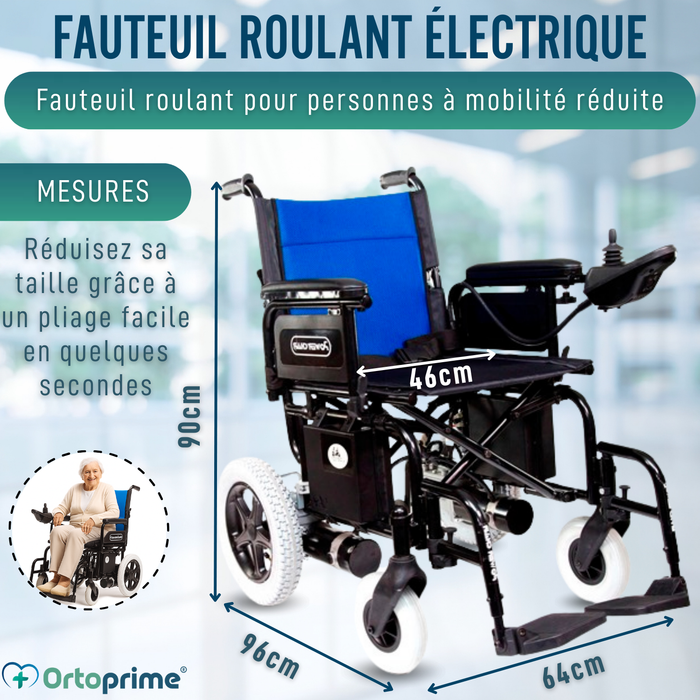 Chaise électrique mobilité réduite | Roues pleines