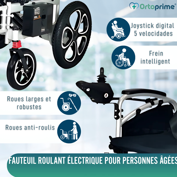 Fauteuil Roulant Électrique Grandes Roues | Batterie Lithium