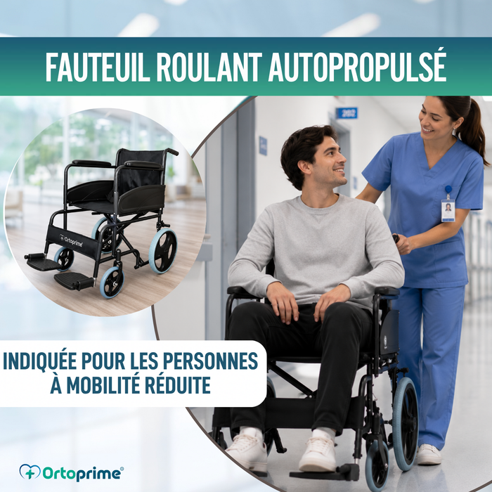 Fauteuil Roulant Pliable Orthopédique pour Adultes