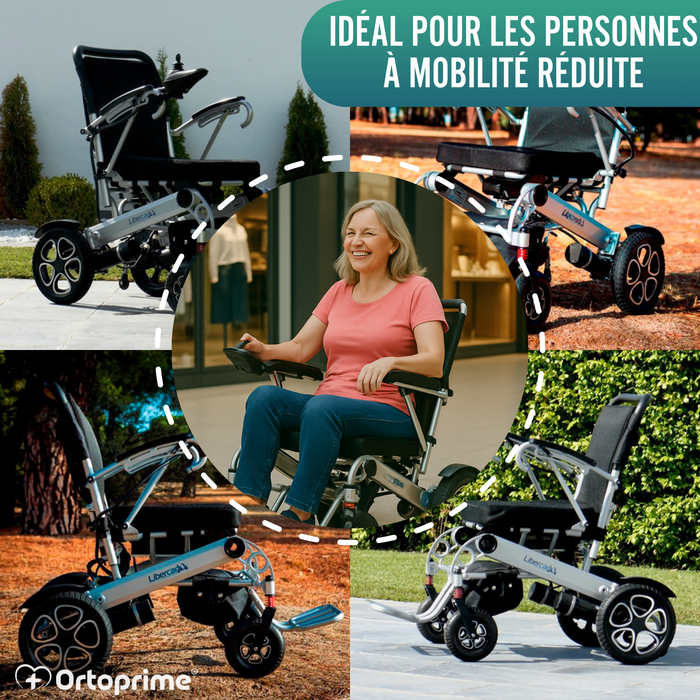 Fauteuil Roulant Électrique Ultra-Léger avec Batterie Lithium