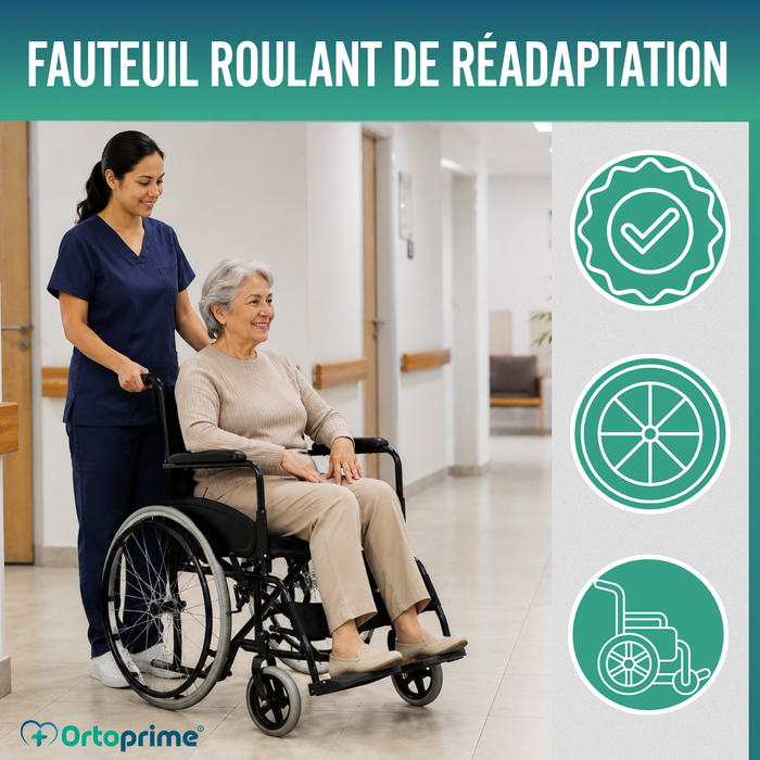 Chaise Roulante Pliante Auto-propulsée Avec Ceinture de Sécurité