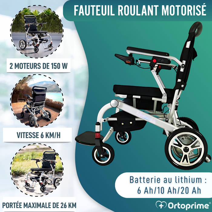 Fauteuil Roulant Électrique Ultra-léger & Batterie Lithium