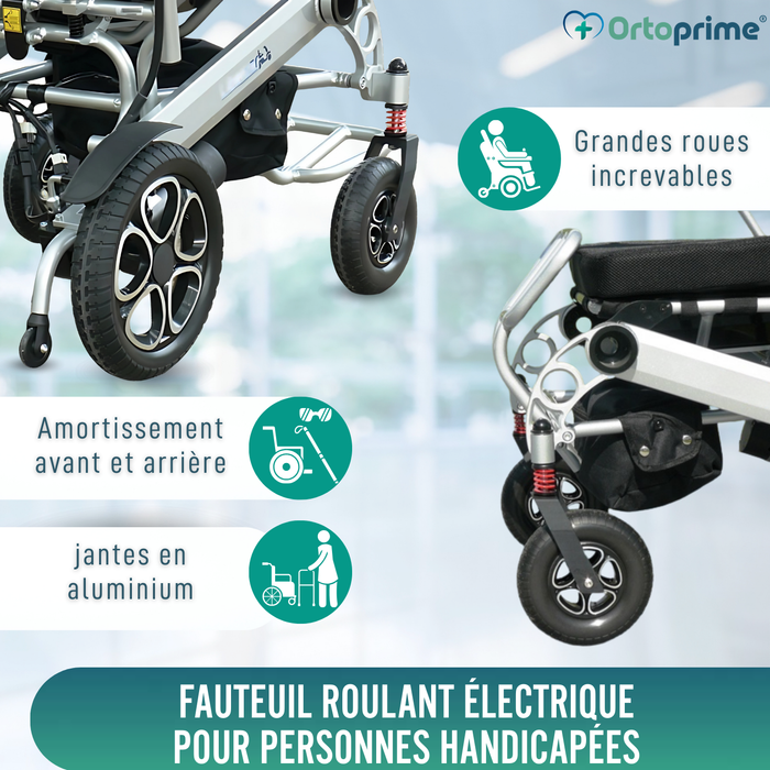 Fauteuil Roulant Électrique Ultra-Léger avec Batterie Lithium