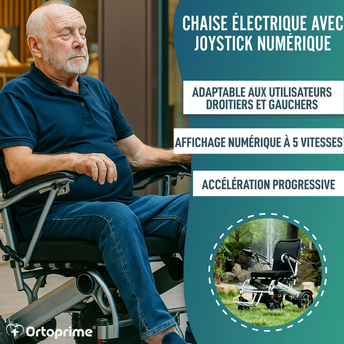 Fauteuil Roulant Électrique Ultra-Léger avec Batterie Lithium