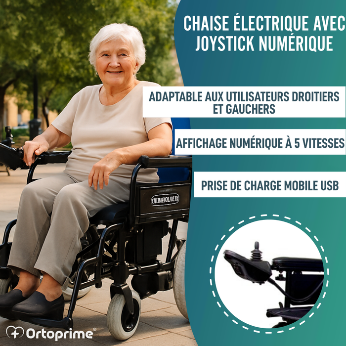 Chaise électrique mobilité réduite | Roues pleines
