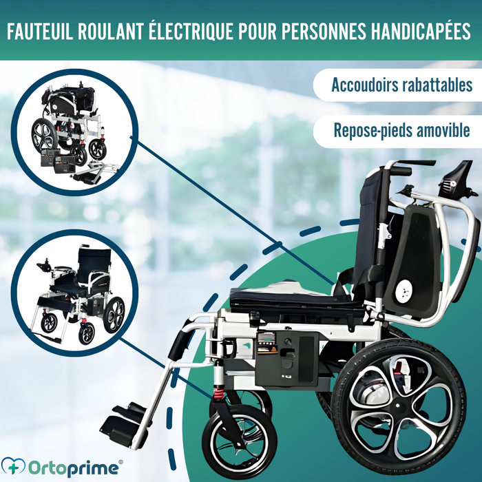 Fauteuil Roulant Pliable avec Batteries Gel | 5 Vitesses