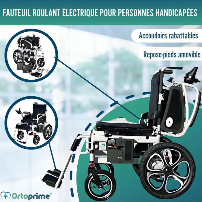 Fauteuil Roulant Électrique Grandes Roues | Batterie Lithium