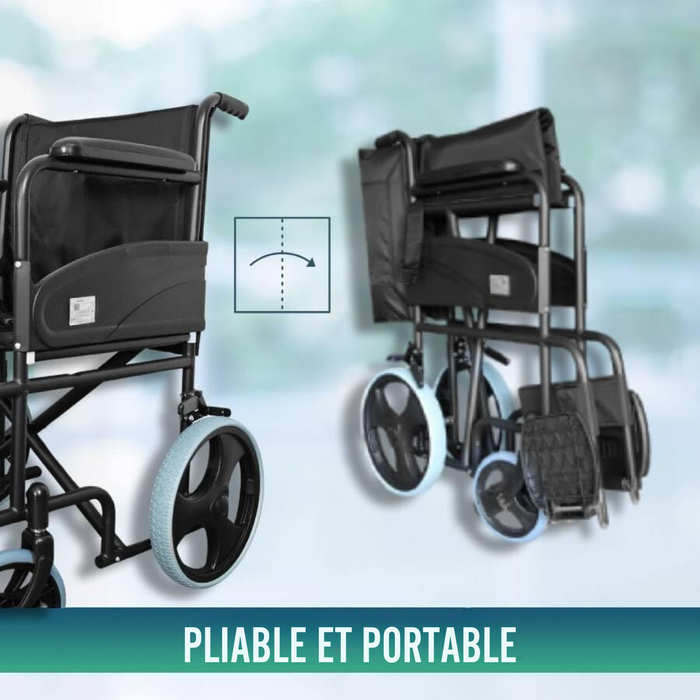 Fauteuil Roulant Pliable Orthopédique pour Adultes