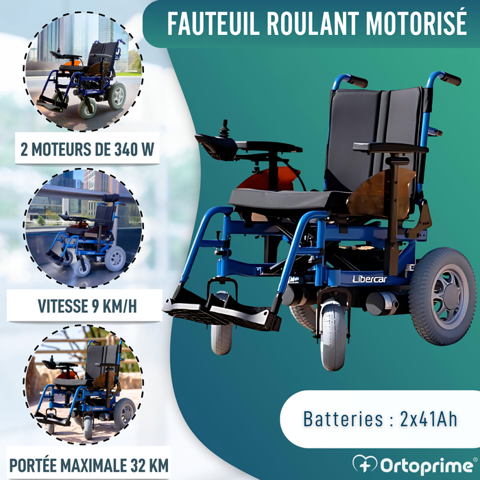Fauteuil roulant électrique adaptable | Positions multiples