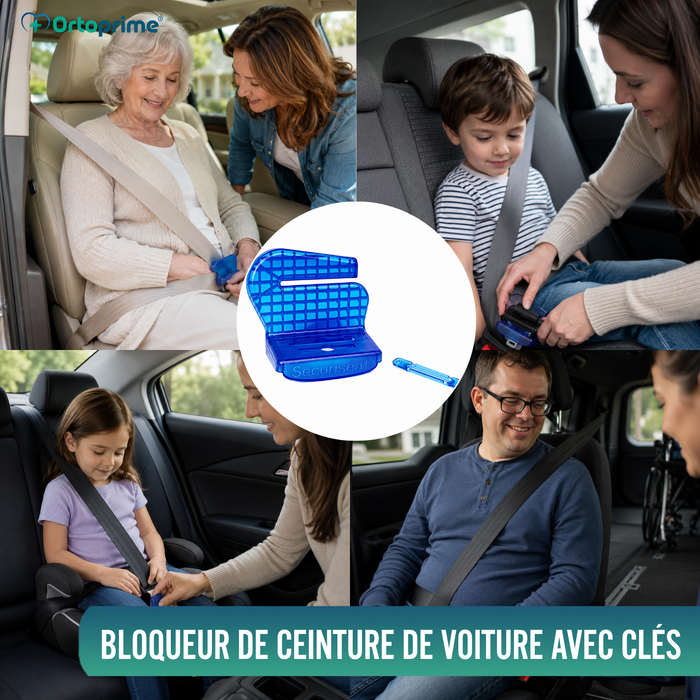 Blocage Ceinture de Sécurité avec Clés de Déverrouillage