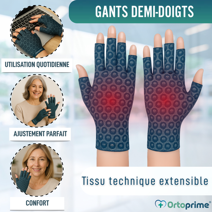 Gants Thérapeutiques pour Arthrose | Tissu Technique Élastique