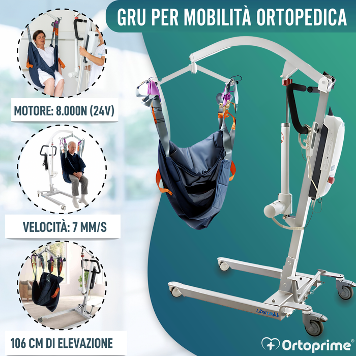Grue Orthopédique | Harnais avec Support Tête Inclus
