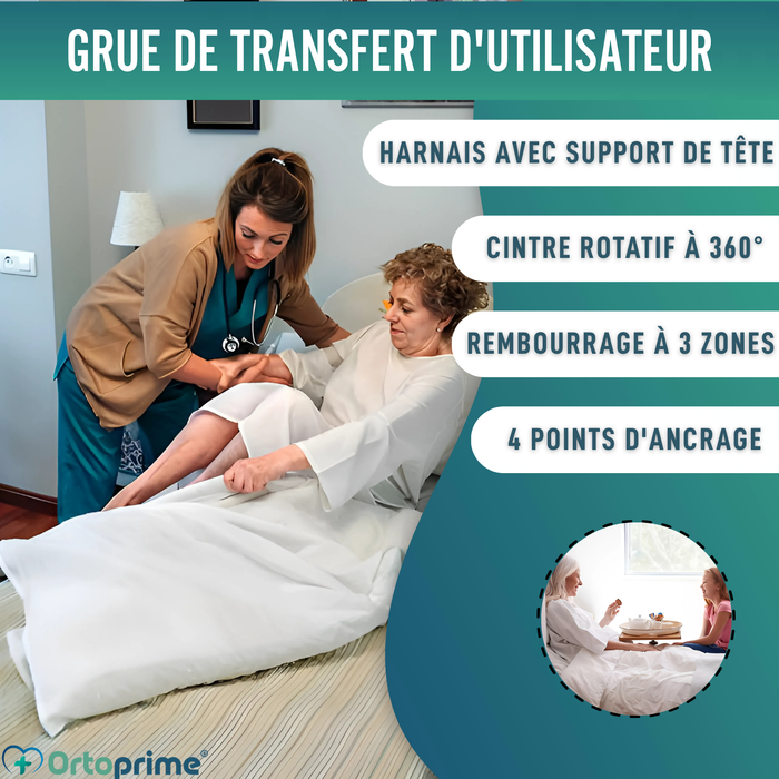 Lève-personnes Orthopédique avec Harnais et Appui-Tête