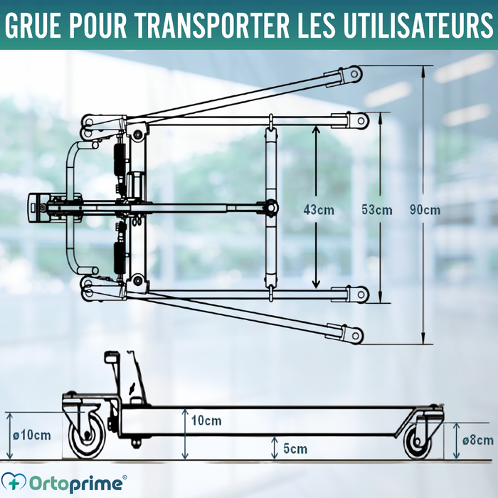 Lève-personnes avec Harnais à Réglage Rapide Intégré
