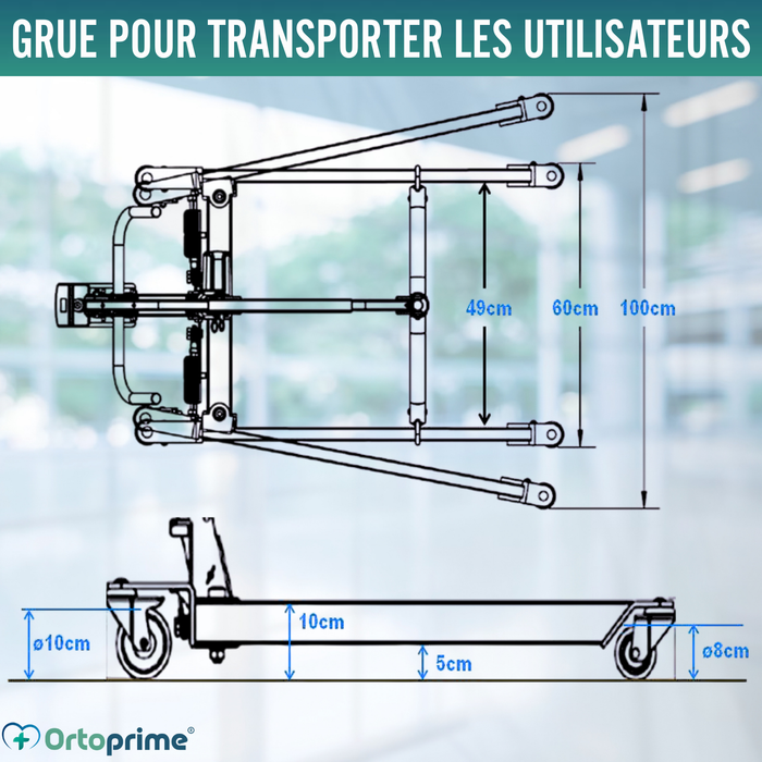 Grue pour Patient avec Harnais à Réglage Rapide Inclus