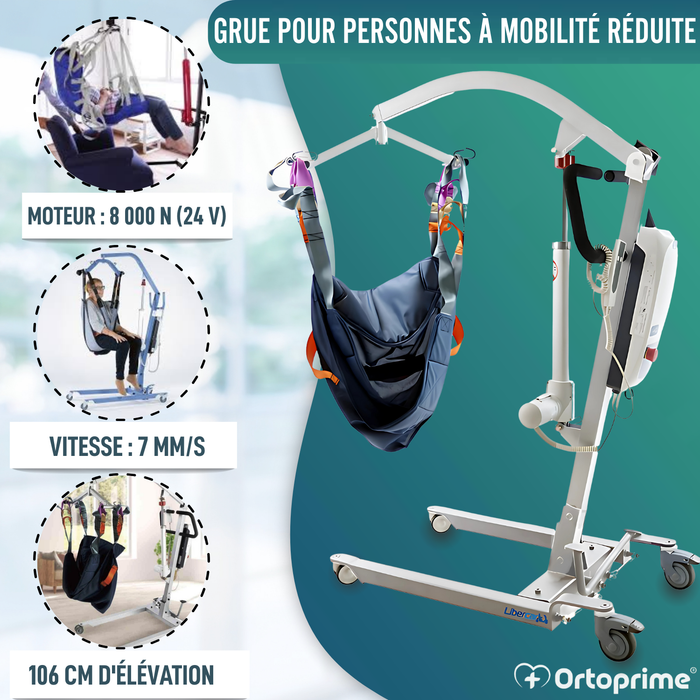 Grue pour Élever Patients Haute Qualité | Harnais Inclus