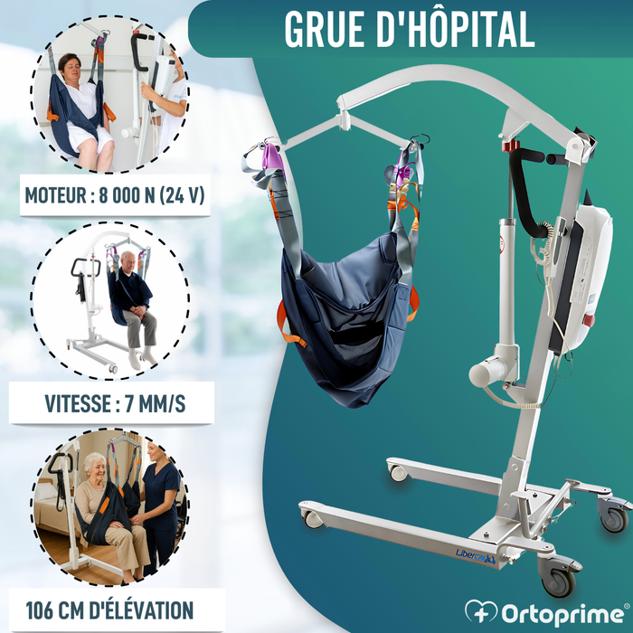 Lève-personnes avec Harnais à Réglage Rapide Intégré