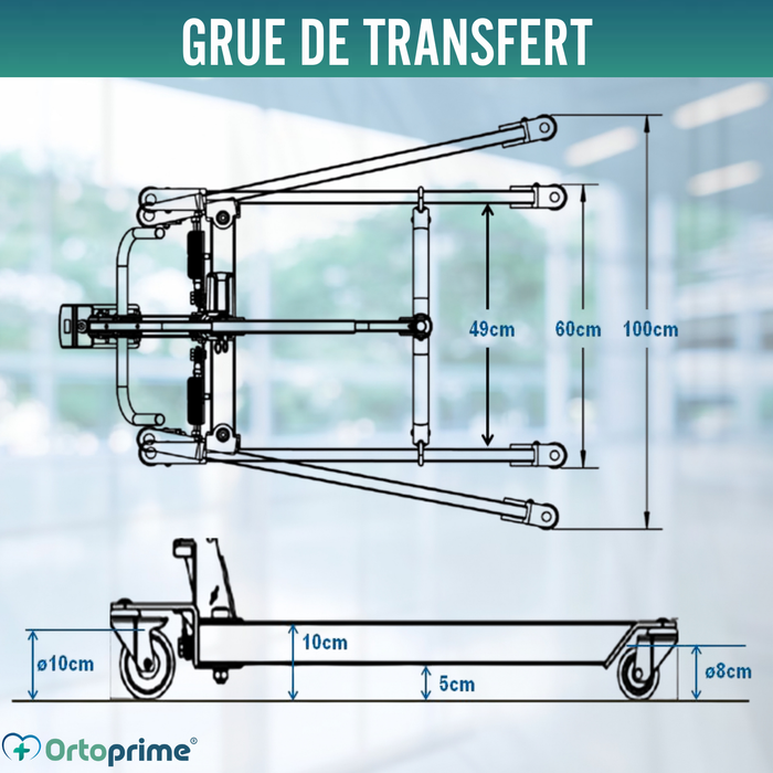 Grue Robuste pour Patients avec Harnais 2 Tailles