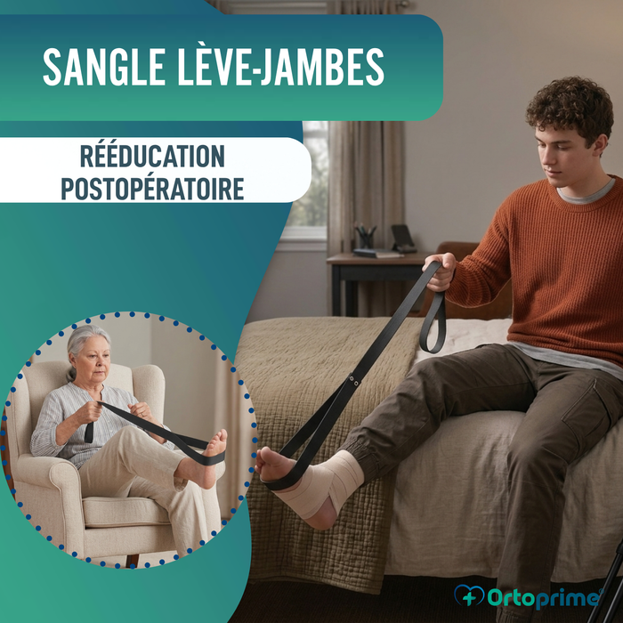 Sangle Lève-Jambe avec Boucle Rigide pour Mobilité