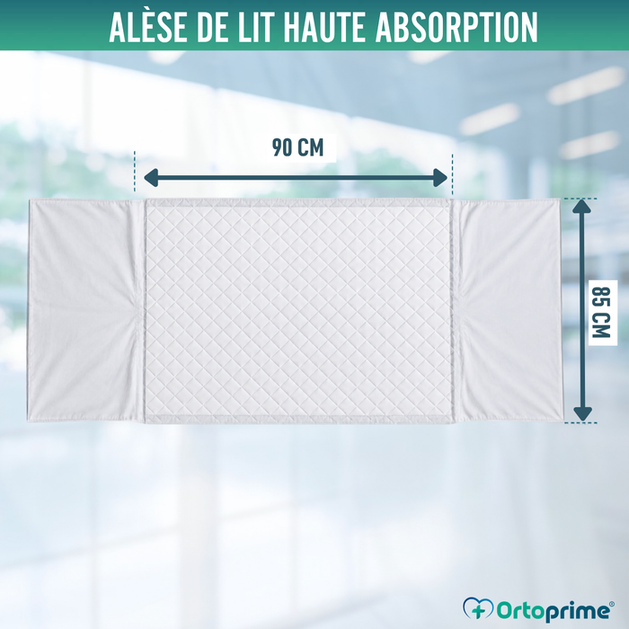 PACK 2 Protège-lits Absorbants Écologiques Lavables pour Lit 135cm 3,15 Litres/m2