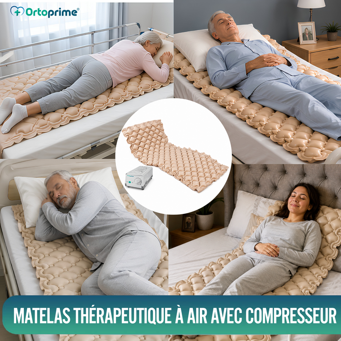 Matelas anti-escarres avec Compresseur et Cellules d'air Alternantes