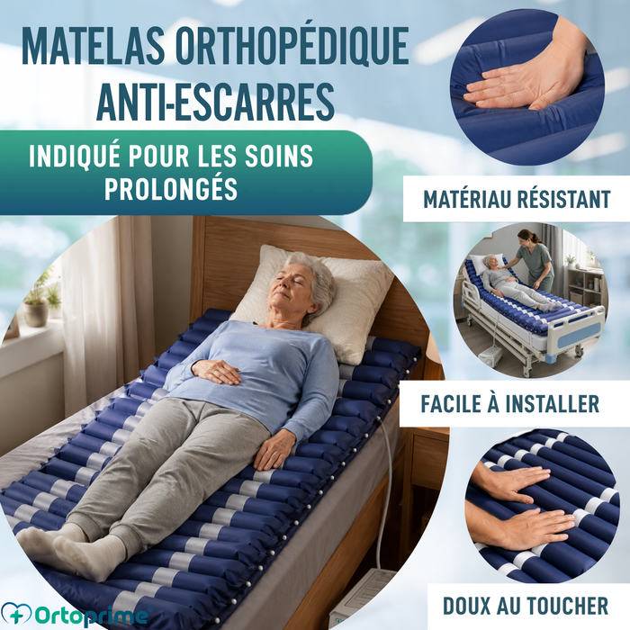 Matelas Anti-escarres à Air avec Compresseur Silence pour Lit