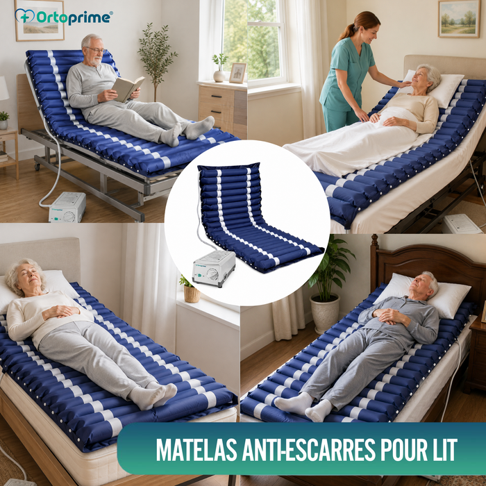 Matelas Anti-escarres à Air avec Compresseur Silence pour Lit