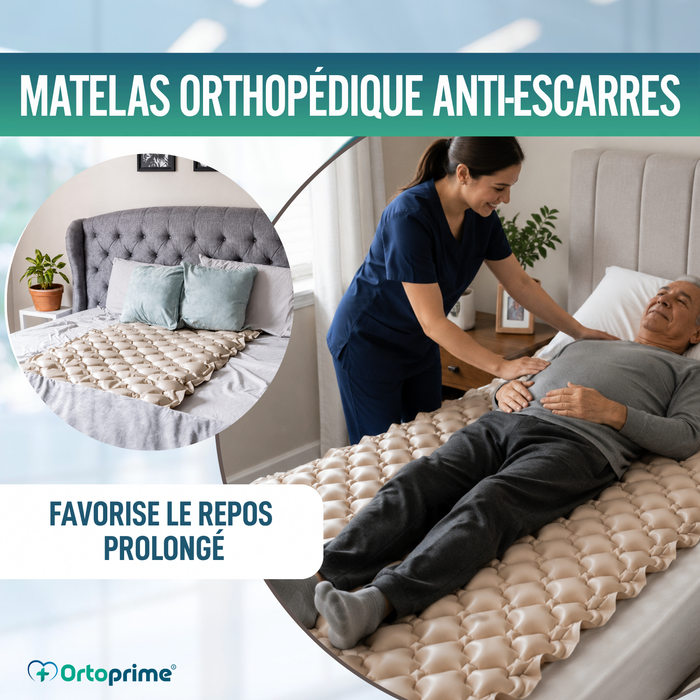 Matelas anti-escarres avec Compresseur et Cellules d'air Alternantes