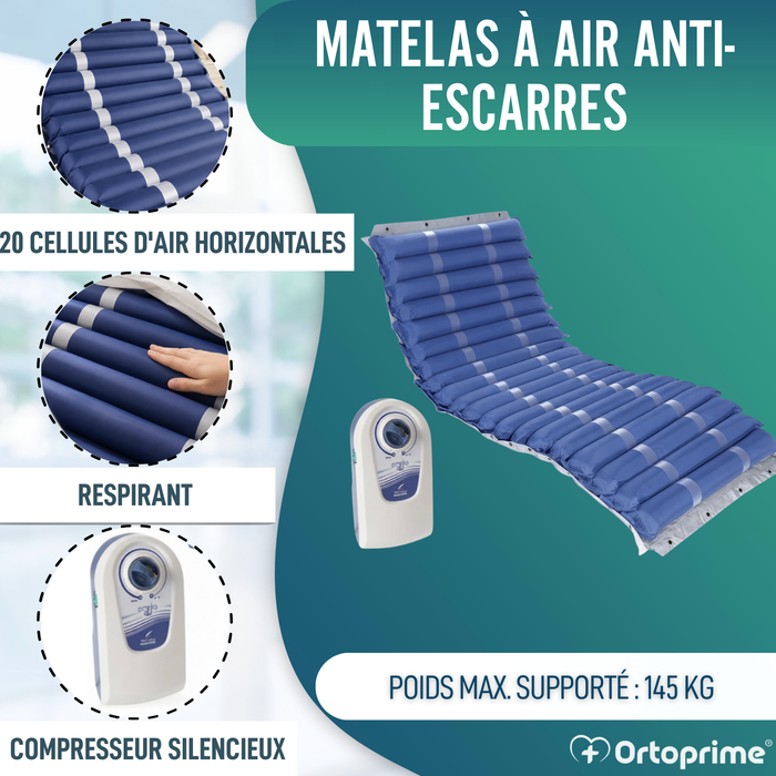 Matelas anti-escarres à Cellules Interchangeables Compresseur