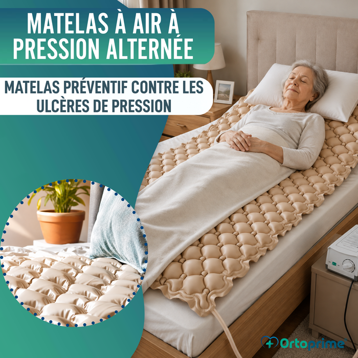 Matelas anti-escarres avec Compresseur et Cellules d'air Alternantes